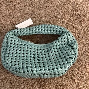 Teal Blue Green woven bag